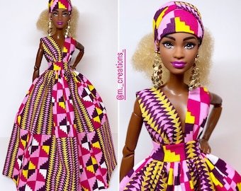 Long dress for 1/6 scale dolls