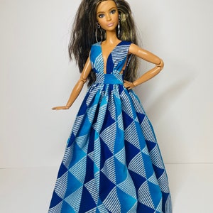 Long wax dress, for 1:6 scale dolls