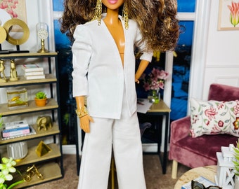 White suit, for 1:6 scale dolls