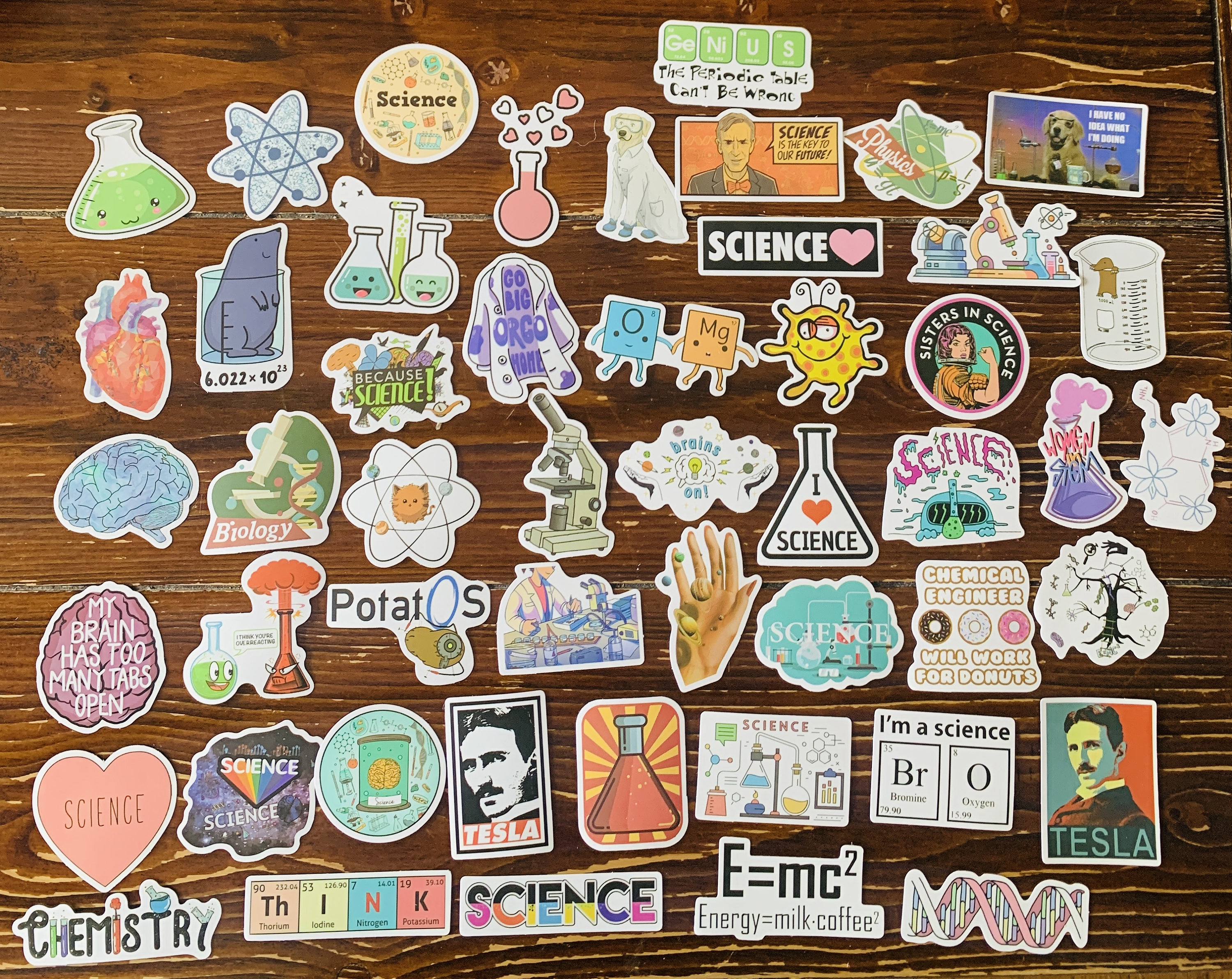 50 Pcs Lab Stickers Science Stickers Lab Tech Gift - Etsy