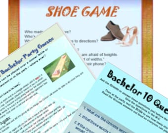 Wedding Party Games – Shoe Game & 10 Questions (Digital Download)