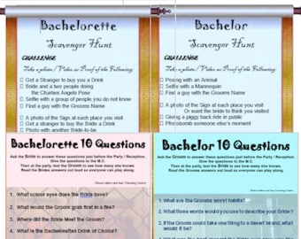 Bachelorette Bachelor Party Game Bundle – Scavenger Hunt, Shoe Game (Digital Download)