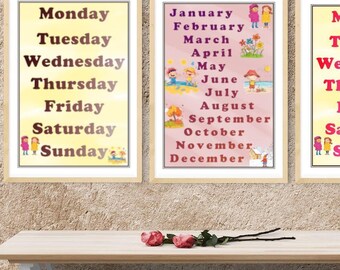 Classroom Poster Days of the Week in 2 different color styles