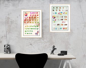 Numbers 1-20 Soccer Ball Classroom Poster (Digital Download)
