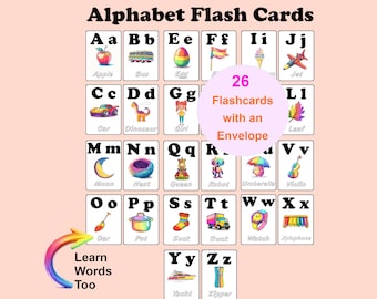 Alphabet Flashcards: ABC Colourful Learning Cards | Fun Learning Tool