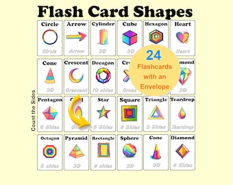 Flashcards Shapes - Learn the main shapes using Flash Cards and Patterns