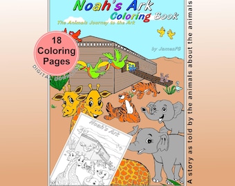Noah's Ark Coloring Book, The Animals' Journey from the Garden of Eden to the Flood and beyond