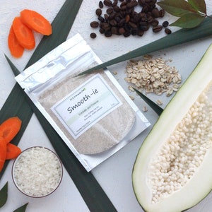 Smooth-ie Face Mask Powder | Exfoliate and Cleanse | Green Papaya & Carrot | 100% Natural | Vegan | Unscented - 2 OZ.