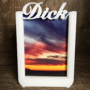3D STL Print File - Profane Photo Frame - D!ck