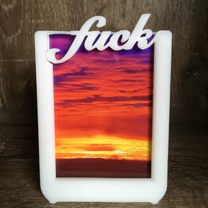 3D STL Print File - Profane Photo Frame - F*ck