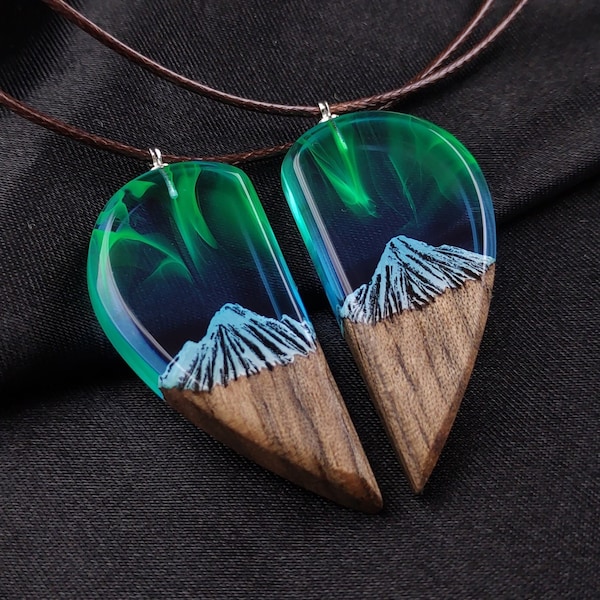 Wood Heart Pendant Etsy