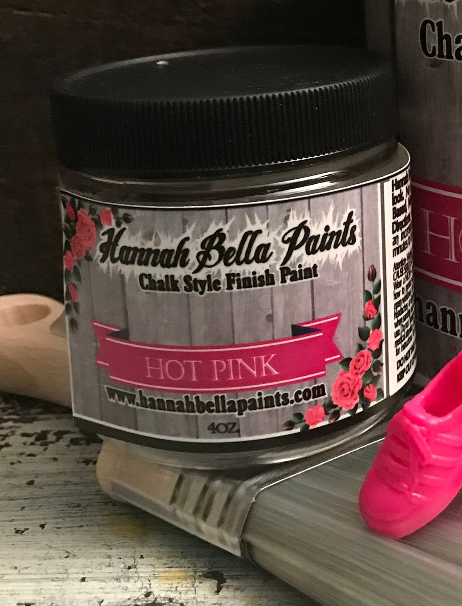 4oz. hot Pink Chalk Paint Can Non Toxic Low Odor Etsy