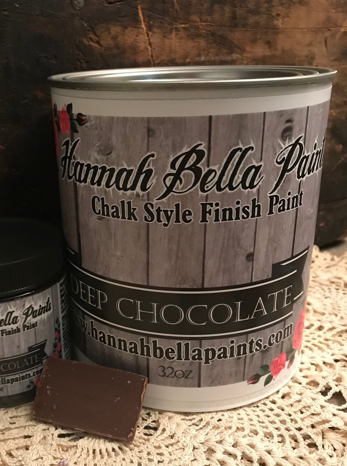 4oz. Deep Chocolate Dark Brown Chalk Paint Can Non Etsy