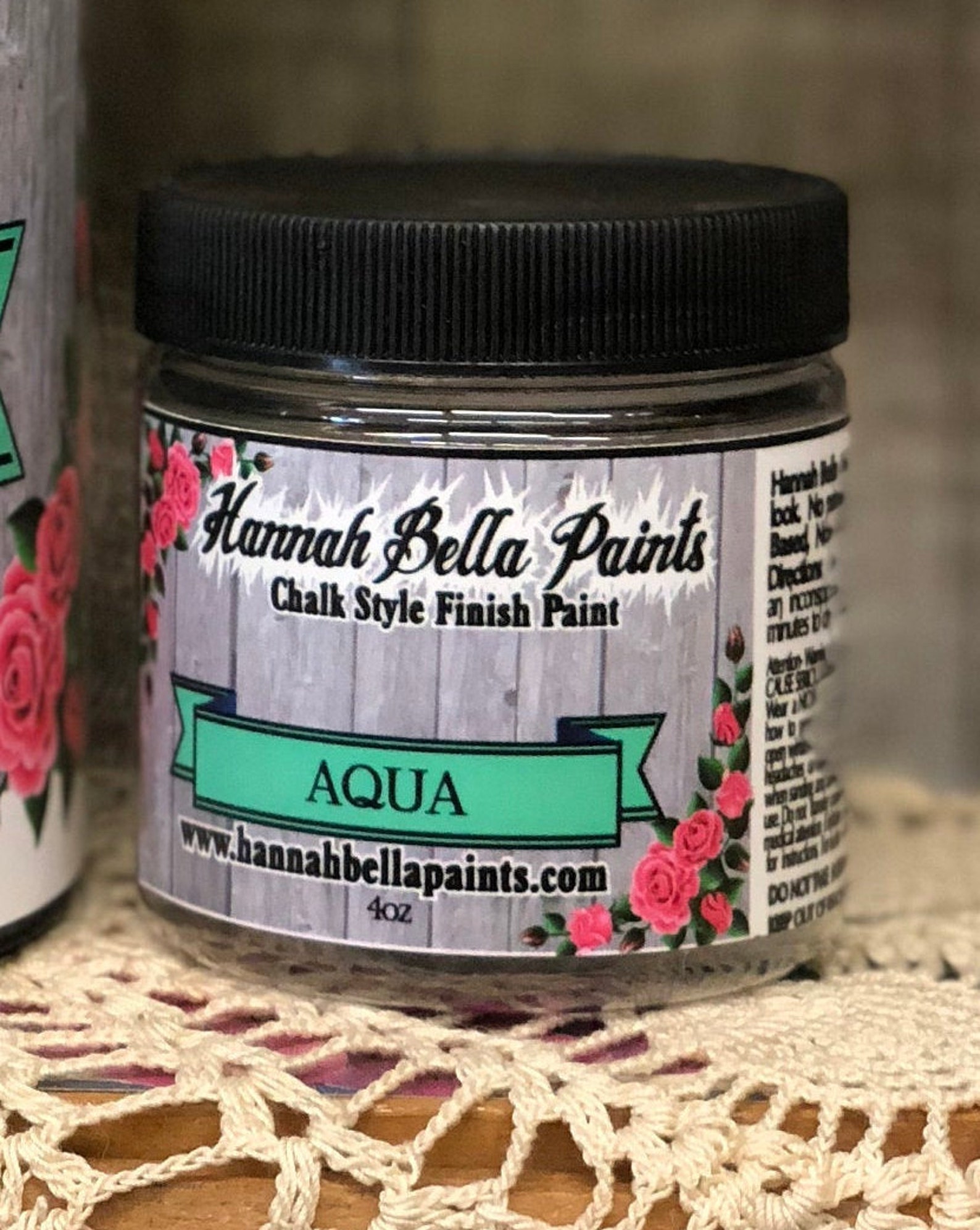 4oz. aqua Chalk Paint Can Non Toxic Low Odor No Etsy