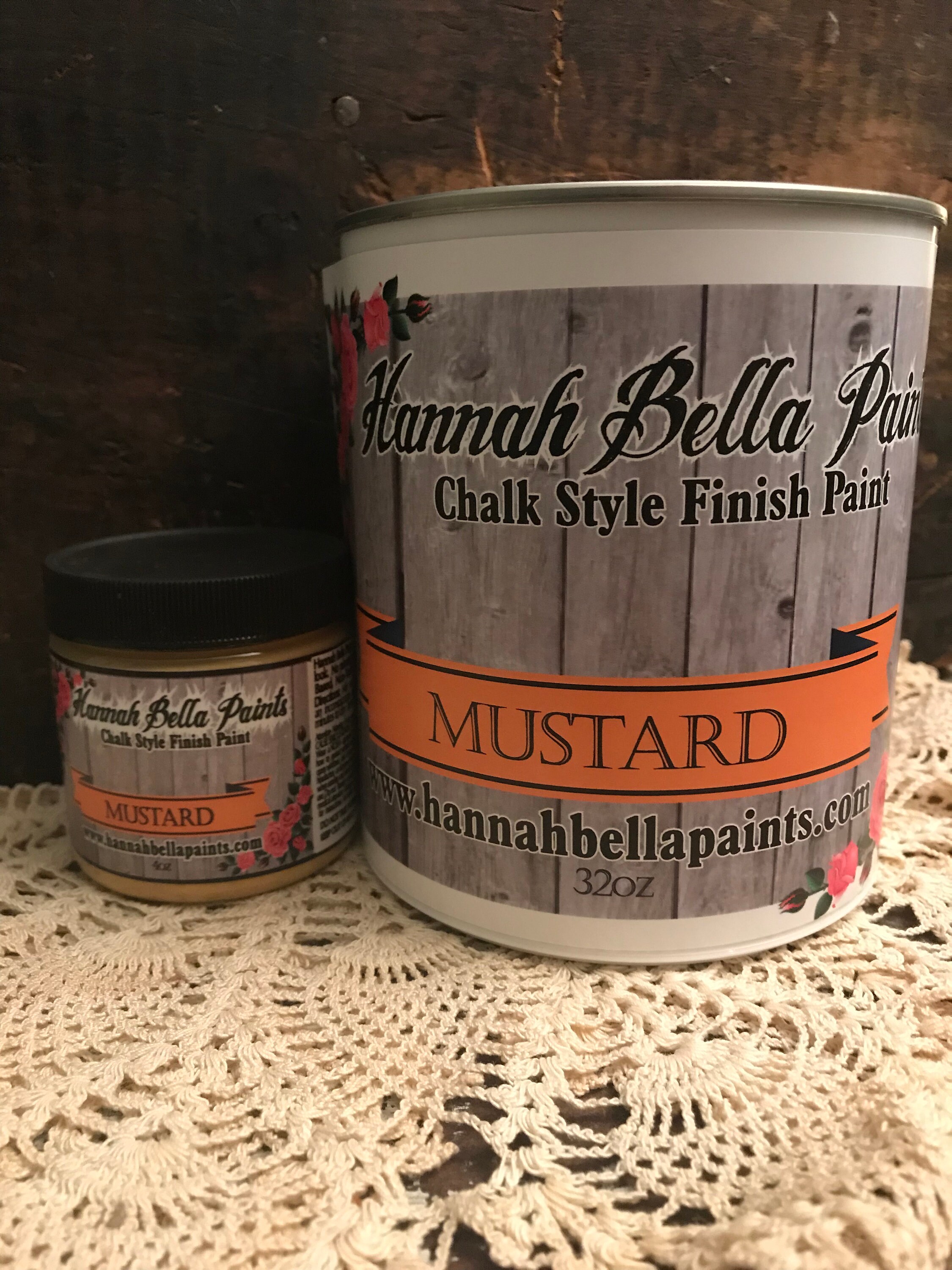 32oz. Mustard Yellow Orange Chalk Paint Can Non Etsy