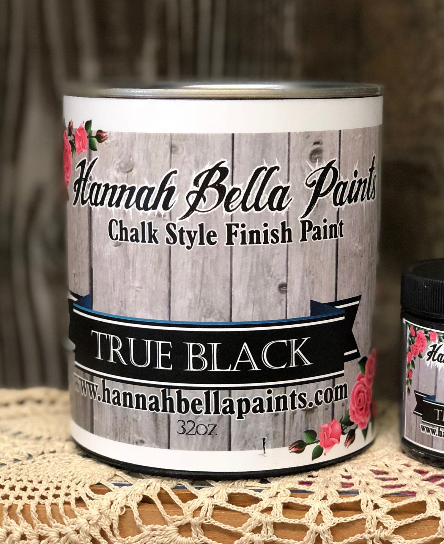 32oz. True Black Chalk Paint Can Non Toxic Low Etsy