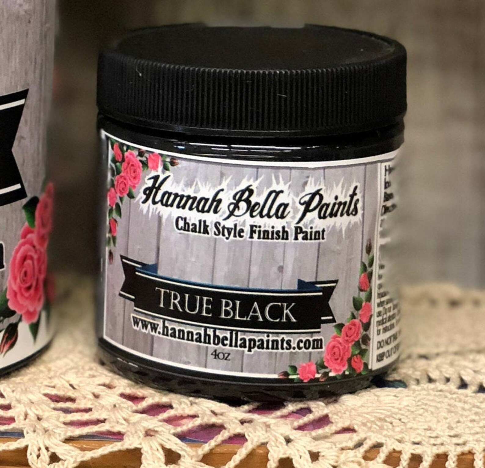 4oz. true Black Chalk Paint Can Non Toxic Low Odor Etsy