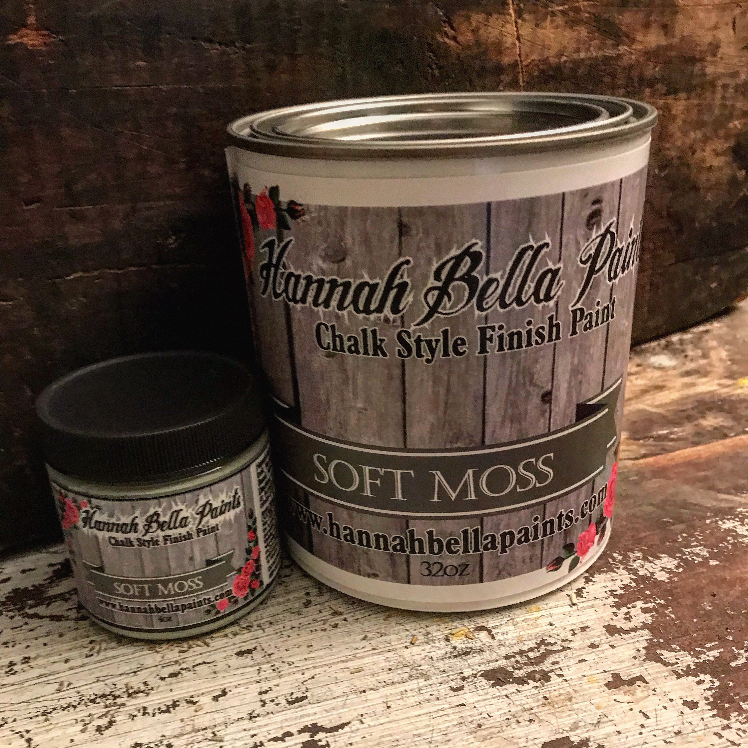 32oz. Soft Moss Green Chalk Paint Can Non Toxic Low Odor Etsy