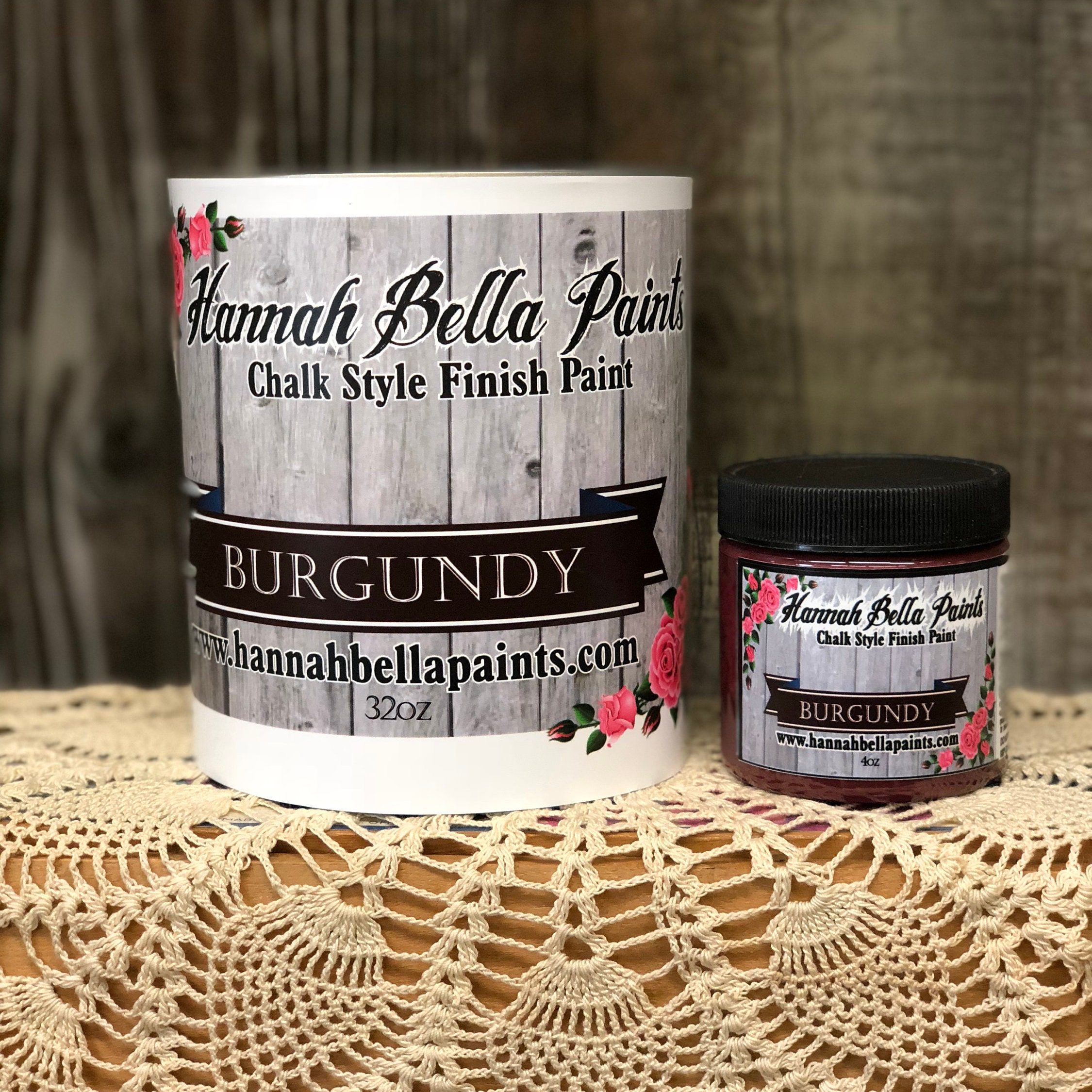 32oz. Burgundy Chalk Paint Can Non Toxic Low Odor Etsy