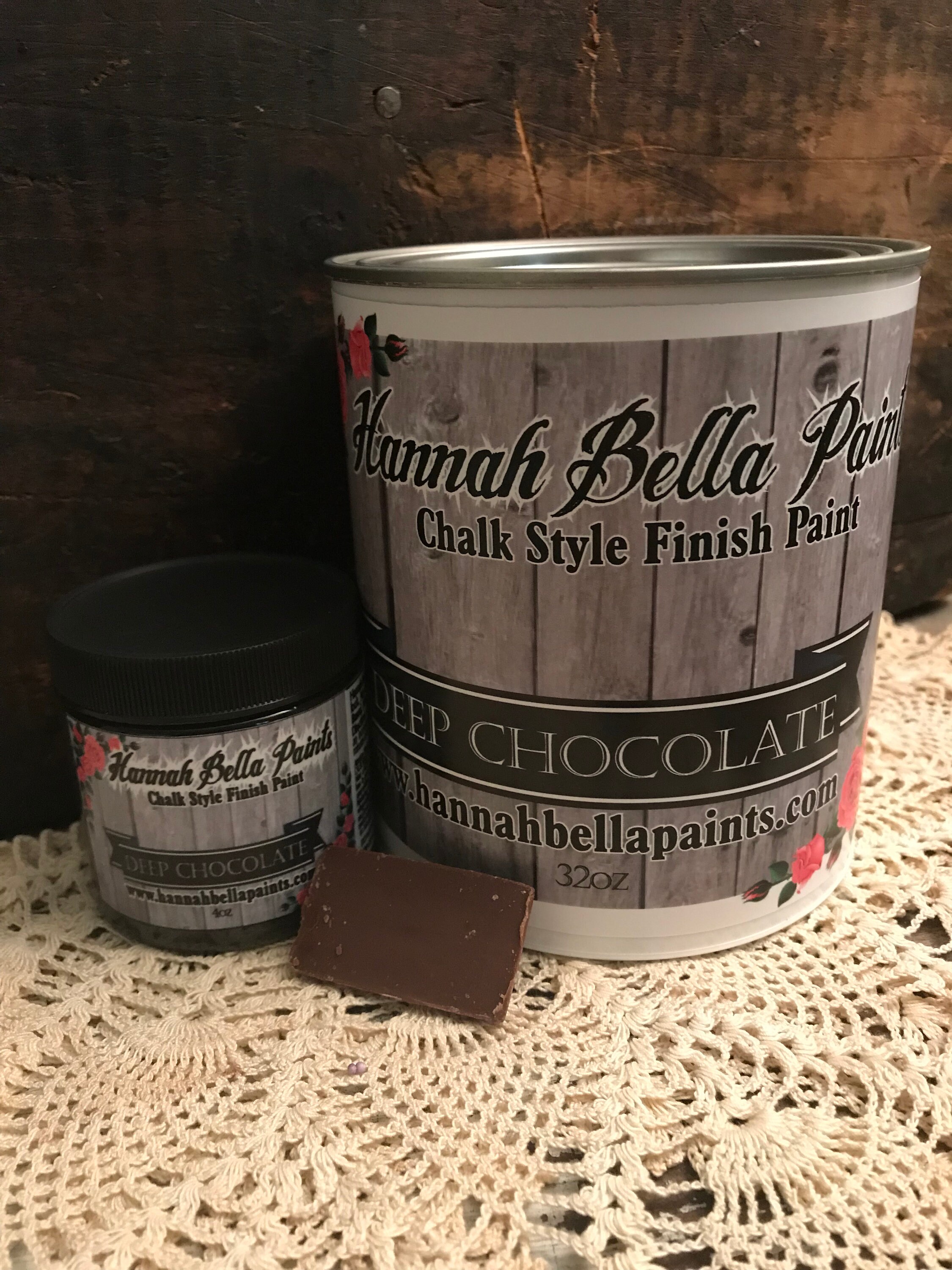 4oz. Deep Chocolate Dark Brown Chalk Paint Can Non Etsy