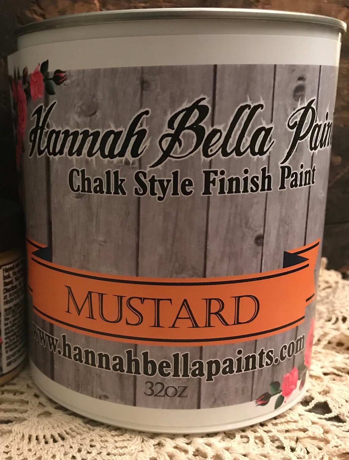 32oz. mustard Yellow Orange Chalk Paint Can Non Etsy