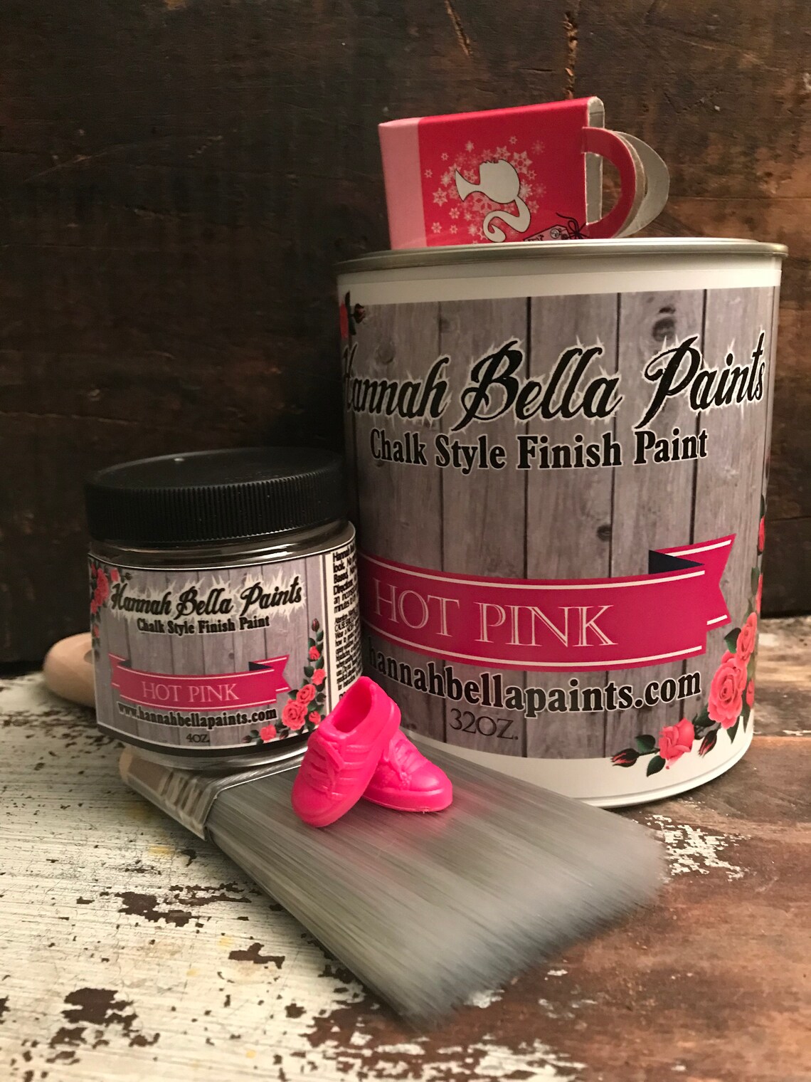 4oz. hot Pink Chalk Paint Can Non Toxic Low Odor Etsy