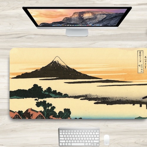 Japanese Abstract Art Desk Mat Cutedesk Mat Extra Large Etsy Canada