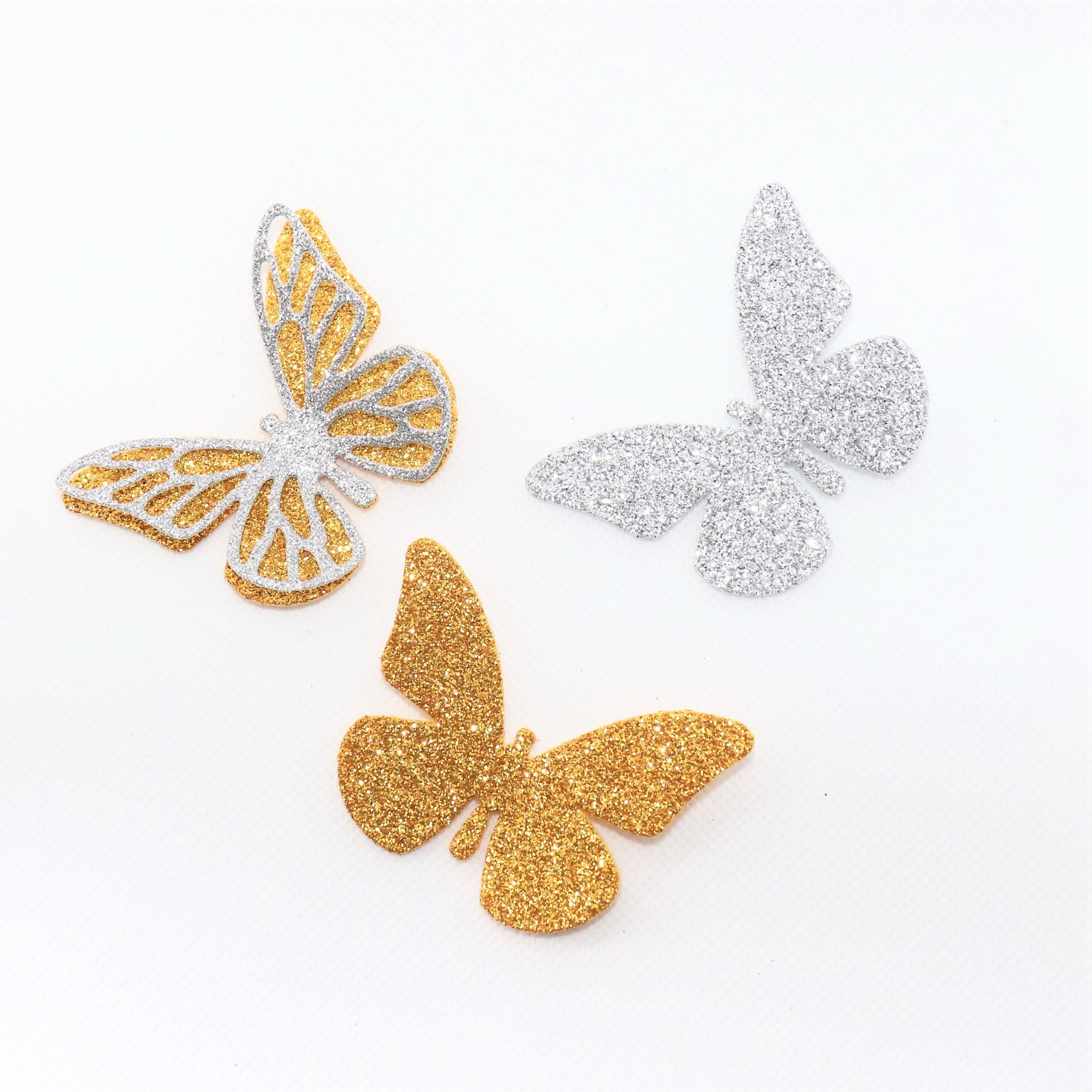 Butterfly wall decals 15 butterflies Glitter butterfly room Etsy