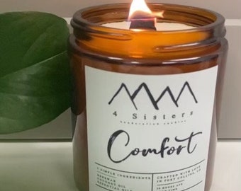 Comfort •Lavender and Vanilla •Non-toxic 100% Pure Beeswax and Coconut Oil •Mothers Day •Handmade in the USA •Essential Oils •8oz Candle