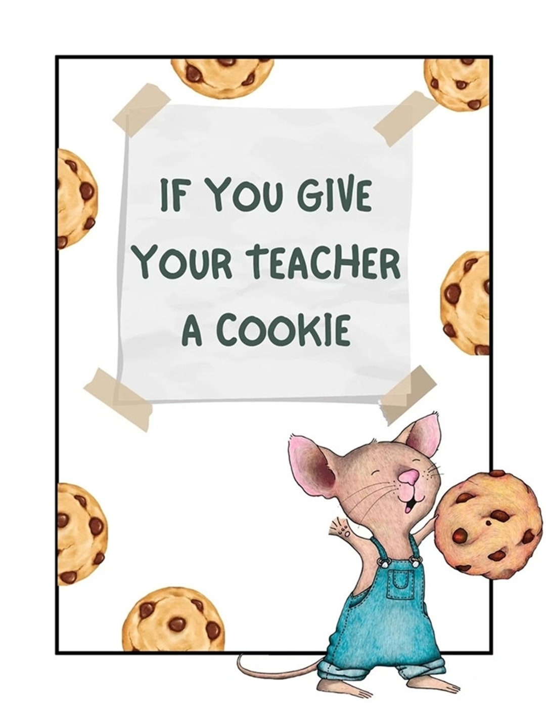 If You Give Your Teacher A Cookie Book Teacher Appreciation Gift End If You Give Your Teacher A Cookie Book Teacher Appreciation Gift End
