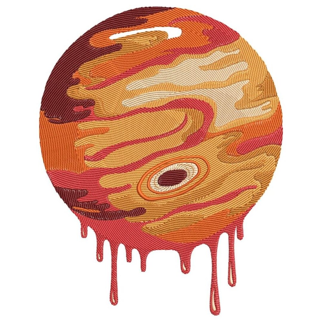 Jupiter Thread Folder Fike Melting Jupiter Embroidery Design, Solar System Planet Patch, Machine ...