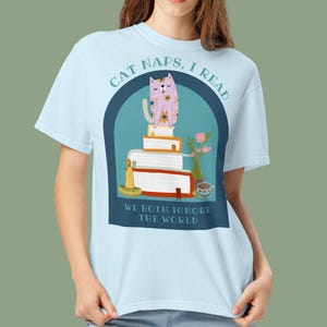 Funny Reading T Shirts Book Lover Gift Tshirts for Book Readers Bookish Gifts Cats and books Book Nerd Reading Themed T Shirts Bookish Gifts