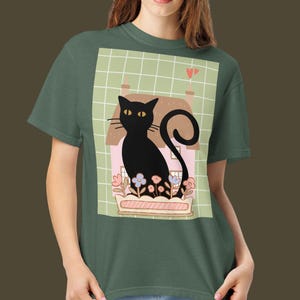 Cat Lover Gifts, Black Cat Tshirt, Cat Tshirt, Cat Themed Gifts Cottagecore Shirt, Black Cat Gifts for Cat Owners, Black Cat Tshirt, Cat Mom