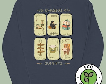 Wandelshirt, wandelcadeaus voor haar, kampeershirt, cadeau voor outdoorliefhebbers, shirt met lange mouwen, wandelcadeaus, leuke wandelspullen, avontuurlijk shirt
