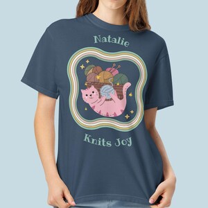 Custom Tshirt Gifts for Knitters Yarn Tshirt Gift for Knitter Personalized Tshirt Knitting Gifts Customized Tshirt Knitting Shirt
