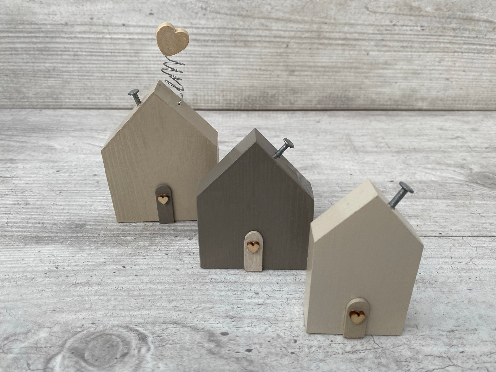 Little Wooden Houses Wooden Blocks Home Decoration New Home Etsy