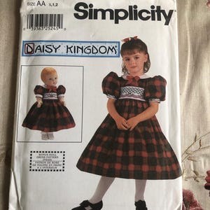 OOP Toddlers&#39; and Childs Dress and Doll Dress for 18&quot; Doll Pattern - Daisy Kingdom - Simplicity Sewing Pattern 9917