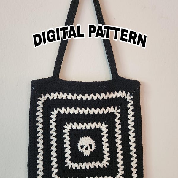 Crochet Skull Tote Bag Pattern