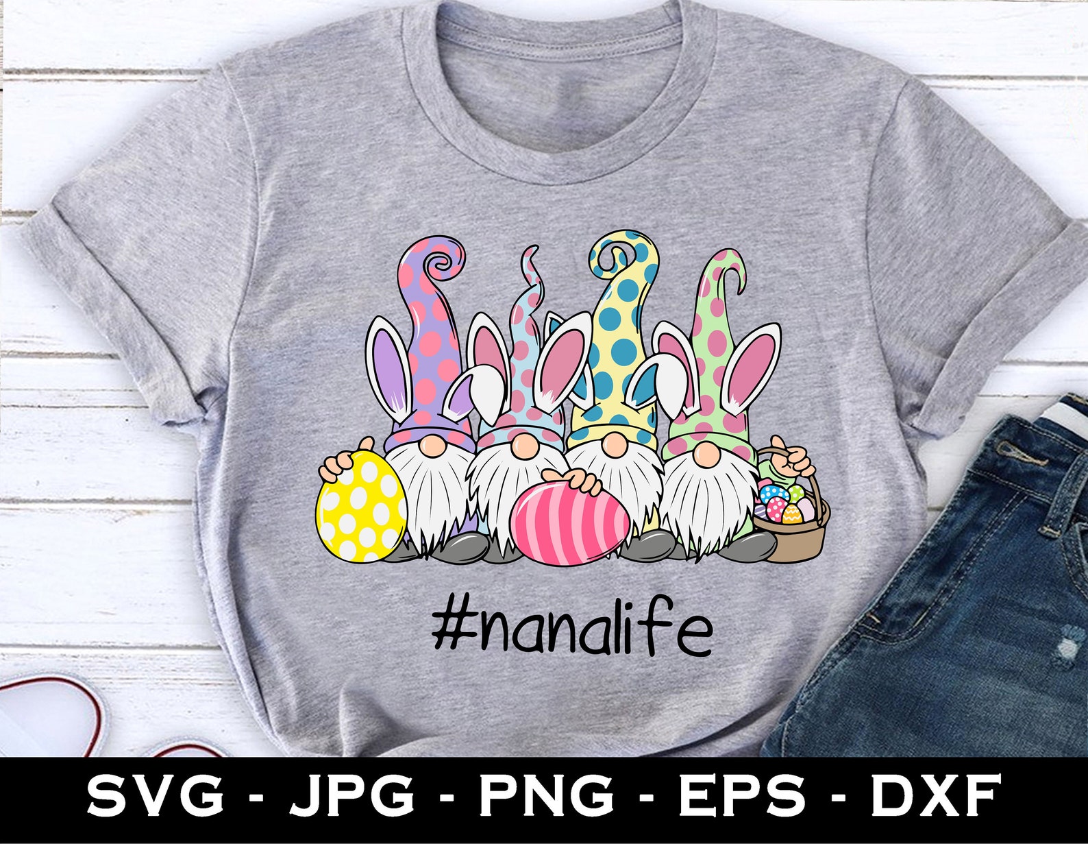 Download Happy Easter Nana Life Gift For Nana Grome Svg Family | Etsy