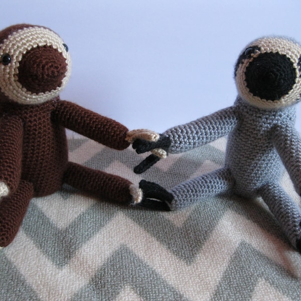 Sloth Amigurumi Crochet Pattern 2 in 1 Two-Toed Sloth and Three-Toed Sloth - Pattern Only