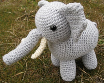 Virkmönster för elefantamigurumi - Endast mönster