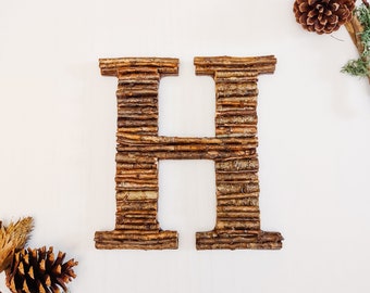 Monogram Letter, personalized home, Rustic decor, Twig letter, Front door decor, woodland nursery