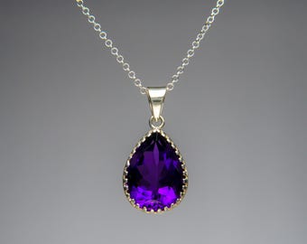 Genuine Clear Quartz Crystal Pendant (6-9 grams) with 18" Sterling Silver Chain