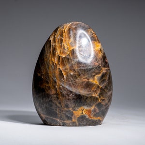 Genuine Polished Black Moonstone Freeform From Madagascar (2 lbs)