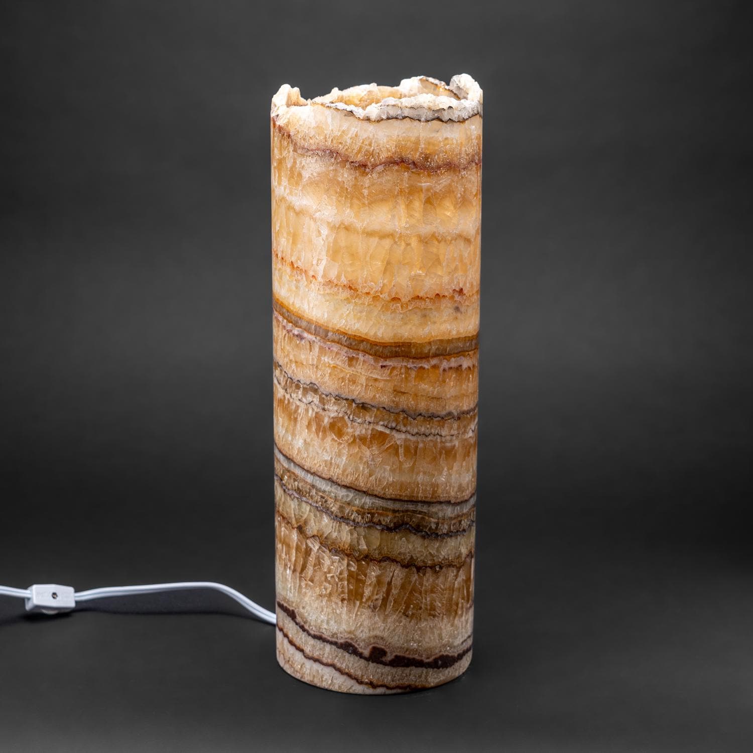 オニキスランプ - ÓNIX LAMP - メキシコ Genuine Round Banded Onyx Lamp (17