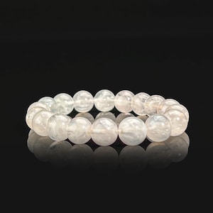Genuine Clear Quartz 10mm Beaded Stretch Bracelet