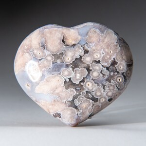 Genuine Polished Flower Agate (Medium) Heart from Madagascar