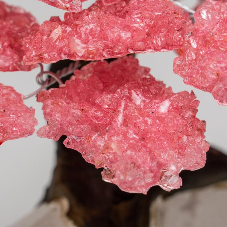 Large Genuine Rose Quartz Clustered Gemstone Tree on a Etsy