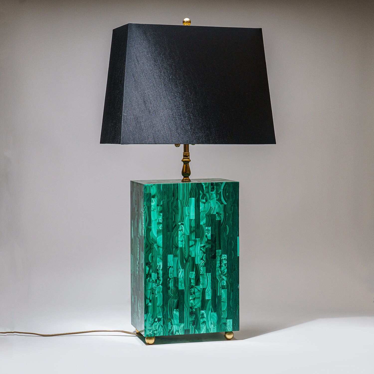 Malachite lamp on sale