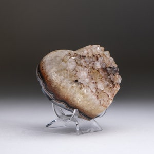 Genuine Banded Agate Citrine Quartz Heart from Uruguay 291.2 grams AGH112 image 2